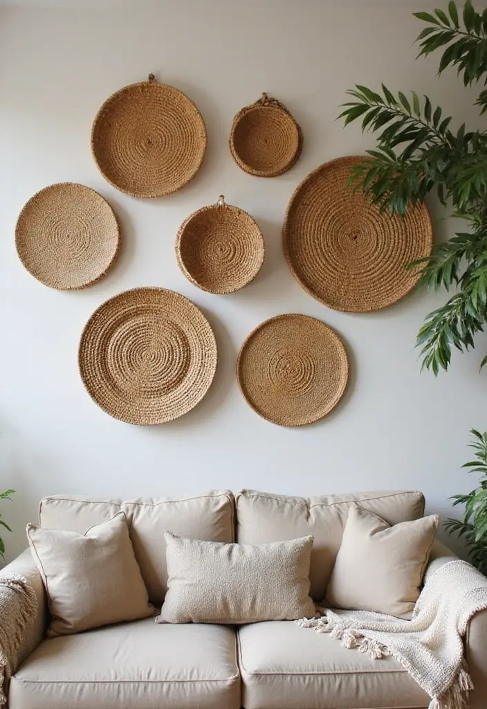 27 Bamboo Wall Decor Ideas For Calming Interiors - 6. Bamboo Woven Wall Hangings