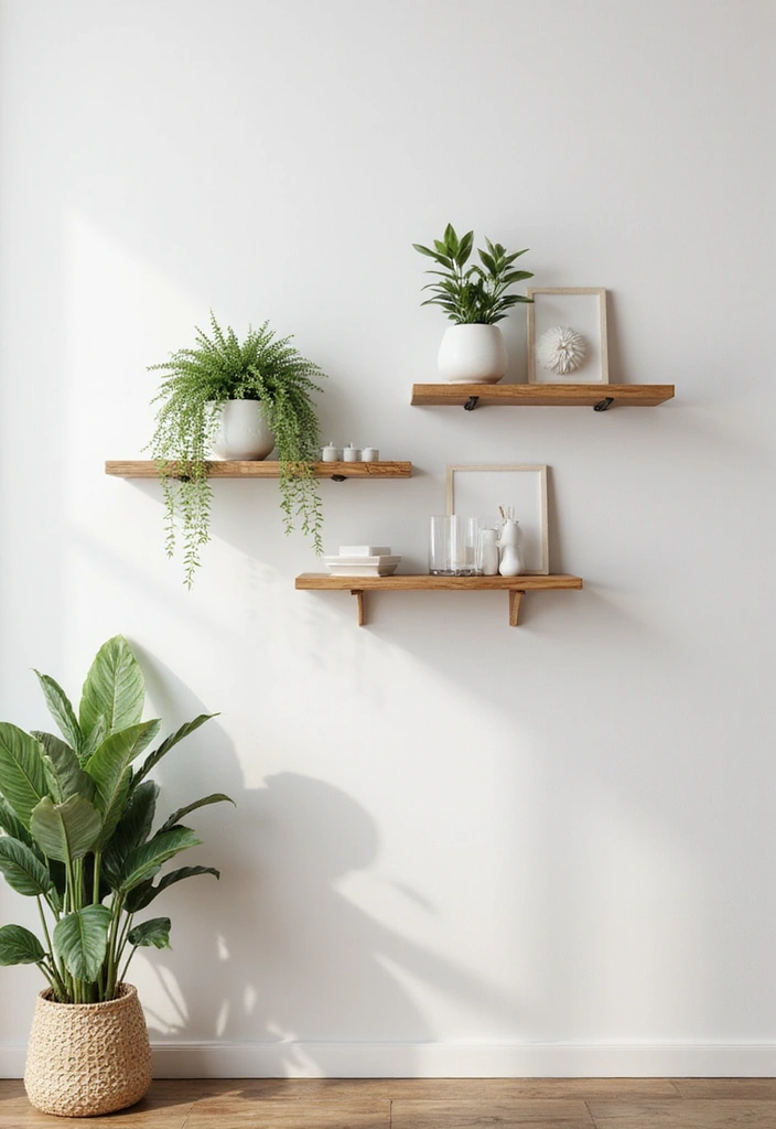 27 Bamboo Wall Decor Ideas For Calming Interiors - 7. Minimalist Bamboo Shelves