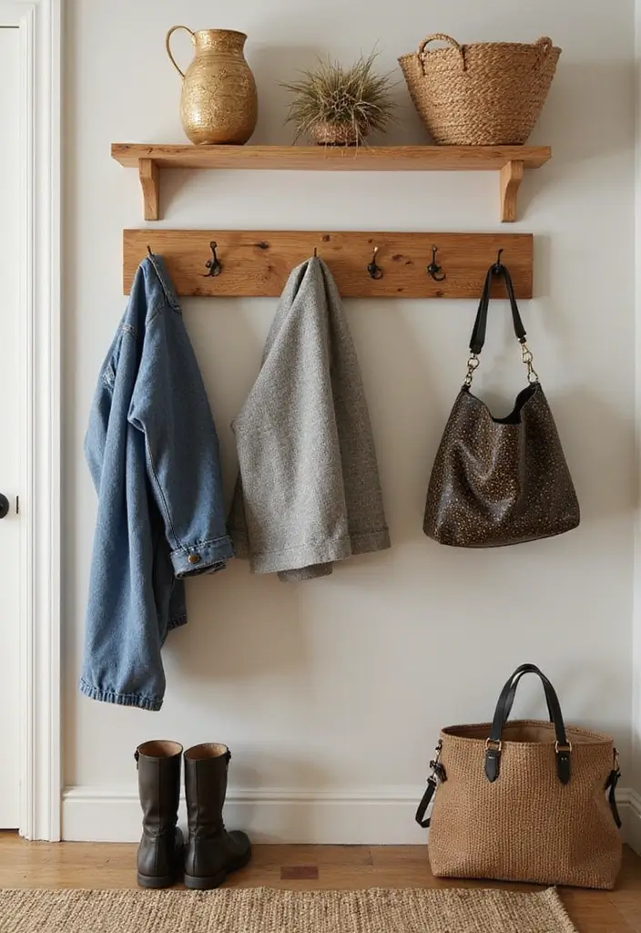 27 Bamboo Wall Decor Ideas For Calming Interiors - 9. Bamboo Wall Hooks