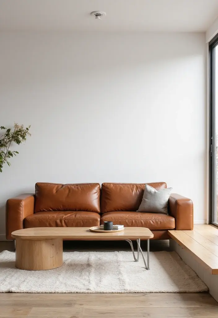 27 Chestnut Leather Couch Living Room Decor Inspirations 1 27 Chestnut Leather Couch Living Room Decor Inspirations - 1. Minimalist Marvels