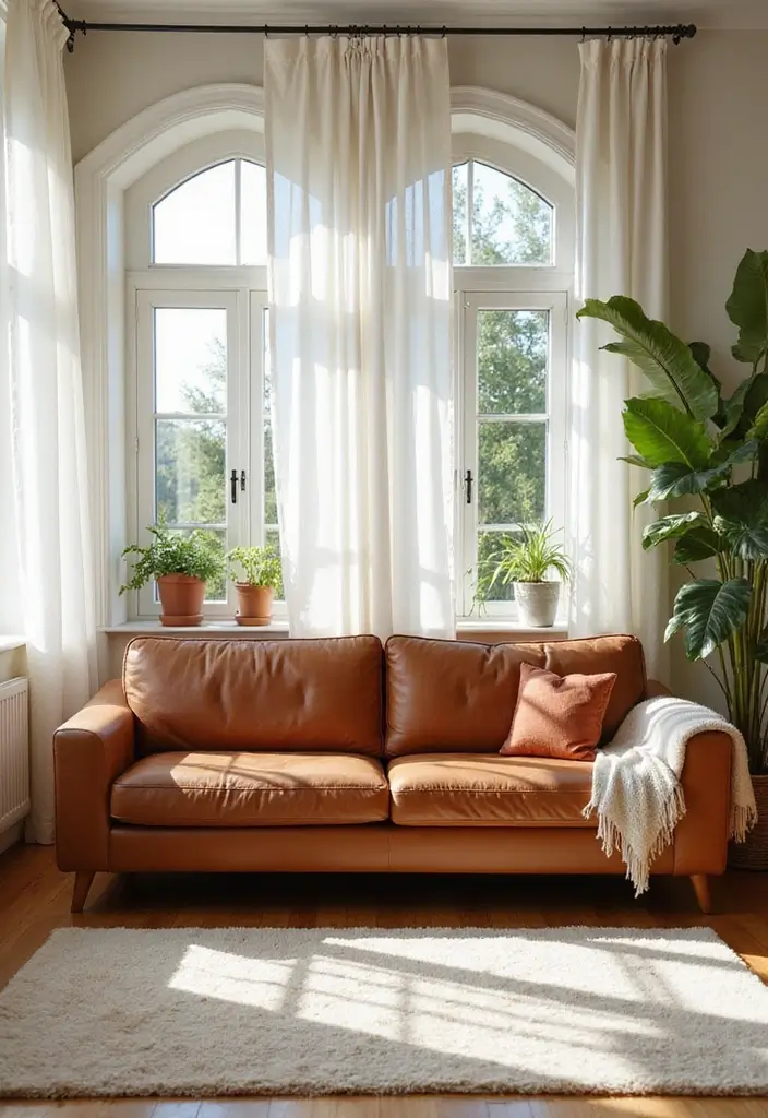 27 Chestnut Leather Couch Living Room Decor Inspirations 53 27 Chestnut Leather Couch Living Room Decor Inspirations - 17. Framed Views