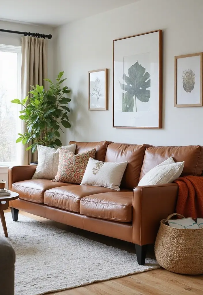 27 Chestnut Leather Couch Living Room Decor Inspirations 57 27 Chestnut Leather Couch Living Room Decor Inspirations - 19. Seasonal Decor Changes