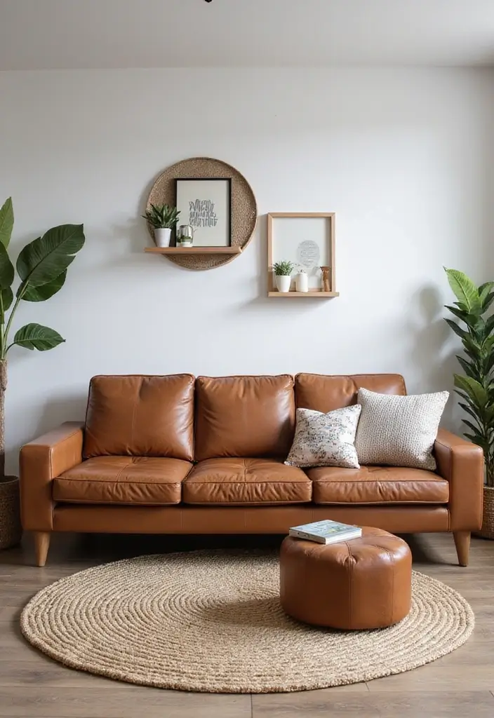 27 Chestnut Leather Couch Living Room Decor Inspirations 67 27 Chestnut Leather Couch Living Room Decor Inspirations - 23. Smart Storage Solutions