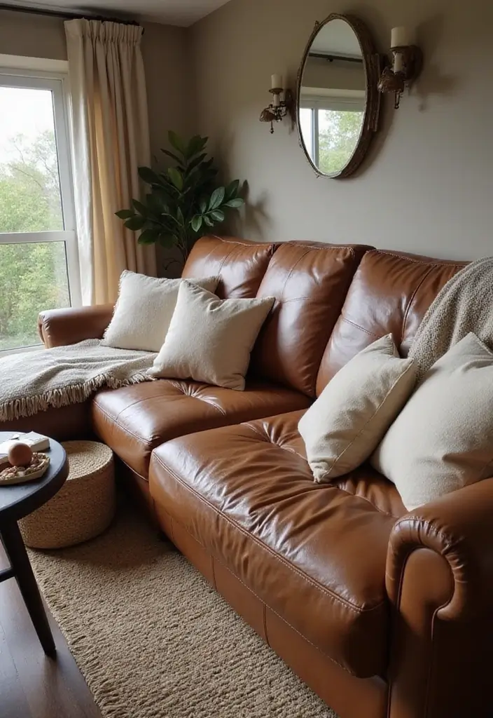 27 Chestnut Leather Couch Living Room Decor Inspirations 68 27 Chestnut Leather Couch Living Room Decor Inspirations - 24. Focus on Comfort