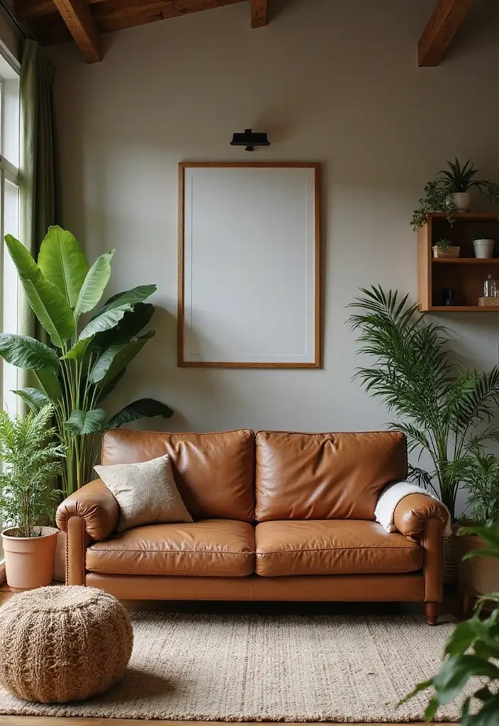 27 Chestnut Leather Couch Living Room Decor Inspirations 18 27 Chestnut Leather Couch Living Room Decor Inspirations - 6. Nature-Inspired