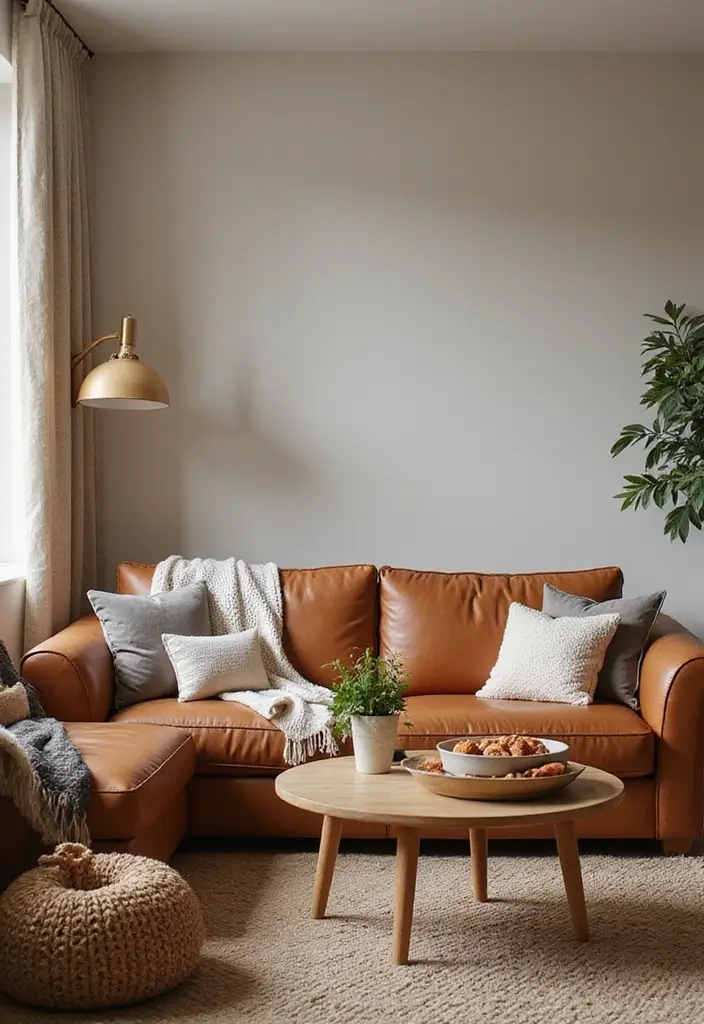 27 Chestnut Leather Couch Living Room Decor Inspirations 28 27 Chestnut Leather Couch Living Room Decor Inspirations - 8. Family-Friendly Functionality