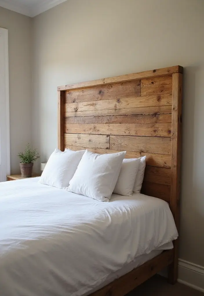 27 DIY Industrial Home Decor Ideas For Creative Spaces 19 27 DIY Industrial Home Decor Ideas For Creative Spaces - 7. Pallet Wood Headboard