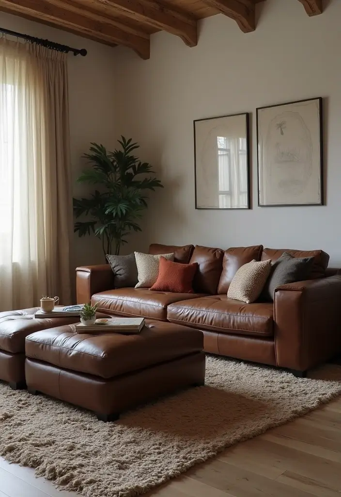 27 Dark Brown Leather Couch Living Room Decor Inspirations 35 27 Dark Brown Leather Couch Living Room Decor Inspirations - 15. Create a Multi-functional Space