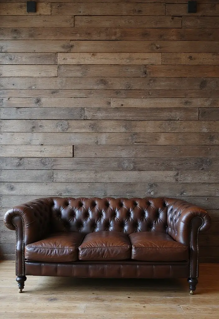 27 Dark Brown Leather Couch Living Room Decor Inspirations 37 27 Dark Brown Leather Couch Living Room Decor Inspirations - 17. Textured Wall Treatments