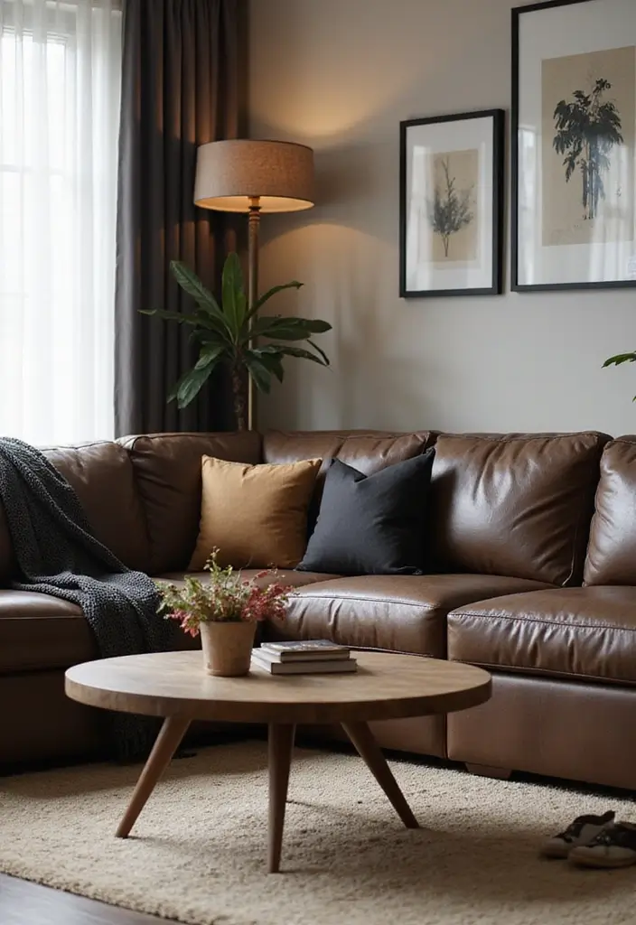27 Dark Brown Leather Couch Living Room Decor Inspirations 40 27 Dark Brown Leather Couch Living Room Decor Inspirations - 18. Functional Coffee Tables