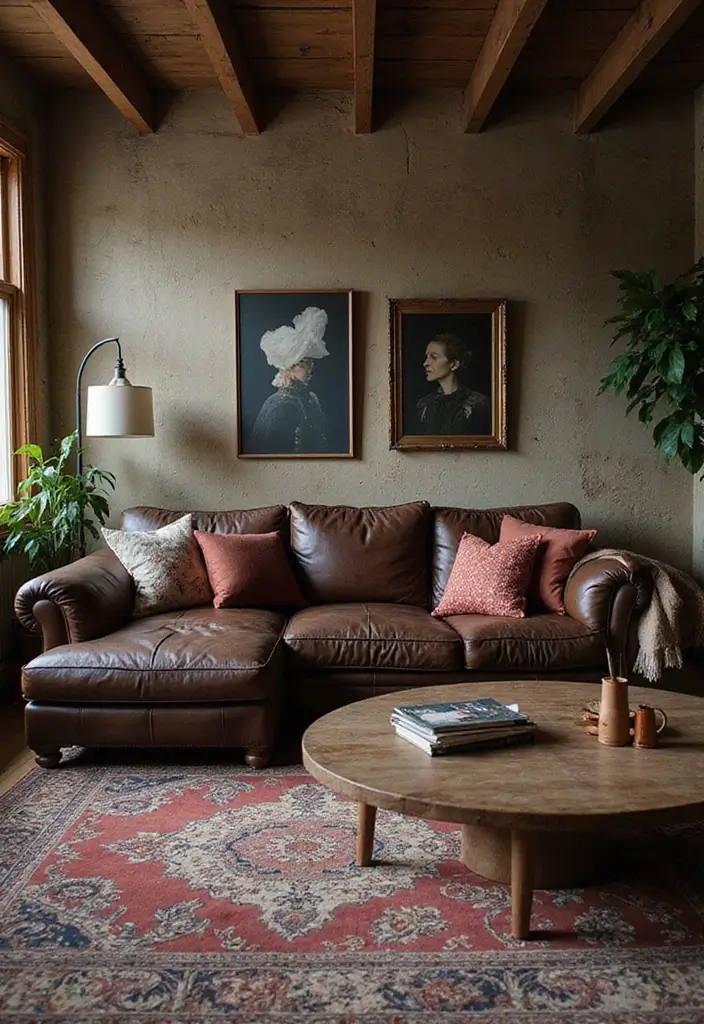 27 Dark Brown Leather Couch Living Room Decor Inspirations 59 27 Dark Brown Leather Couch Living Room Decor Inspirations - 25. Create a Multi-layered Look