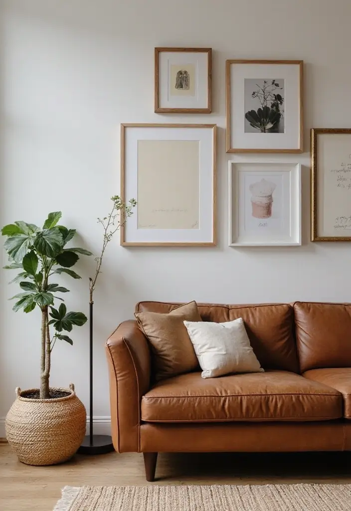 27 Decor Ideas With Brown Leather Couches For Elegant Spaces 71 27 Decor Ideas With Brown Leather Couches For Elegant Spaces - 25. Functional Decor