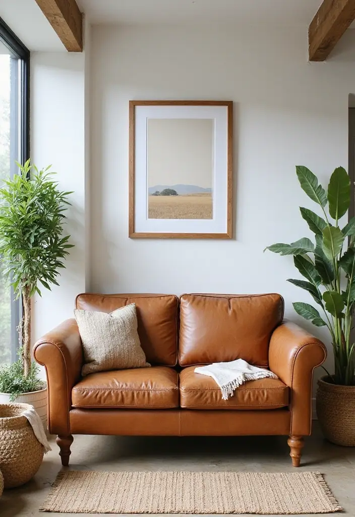 27 Decor Ideas With Brown Leather Couches For Elegant Spaces 72 27 Decor Ideas With Brown Leather Couches For Elegant Spaces - 26. Outdoor Influence