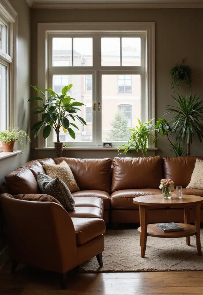 27 Decor Ideas With Brown Leather Couches For Elegant Spaces 21 27 Decor Ideas With Brown Leather Couches For Elegant Spaces - 7. Cozy Nooks