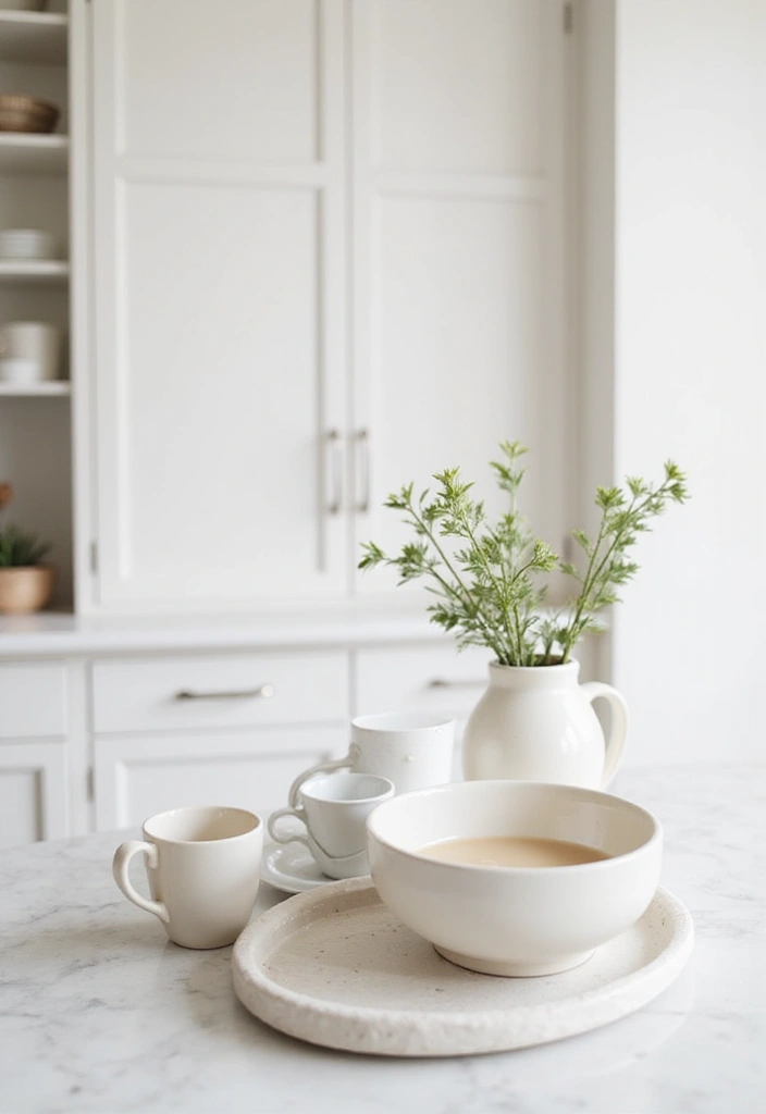 27 White Marble Kitchen Countertop Decor Inspirations 39 27 White Marble Kitchen Countertop Decor Inspirations - 17. Monochromatic Color Schemes
