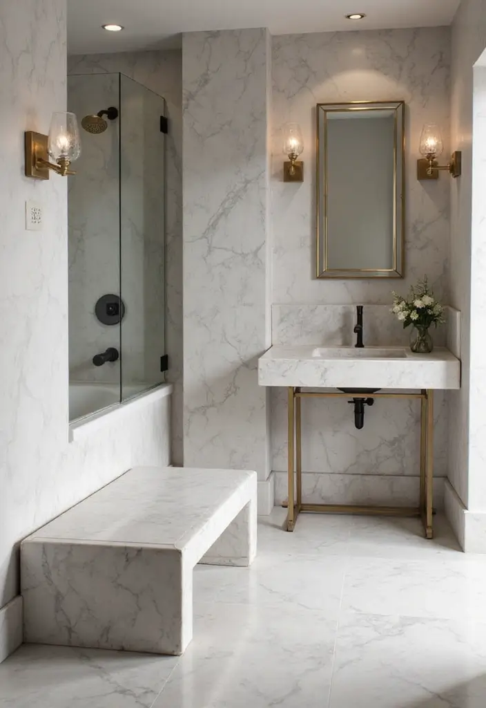 28 Bathroom Decor Ideas With Marble Counters And Accents 39 28 Bathroom Decor Ideas With Marble Counters And Accents - 17. Multi-functional Marble Furniture