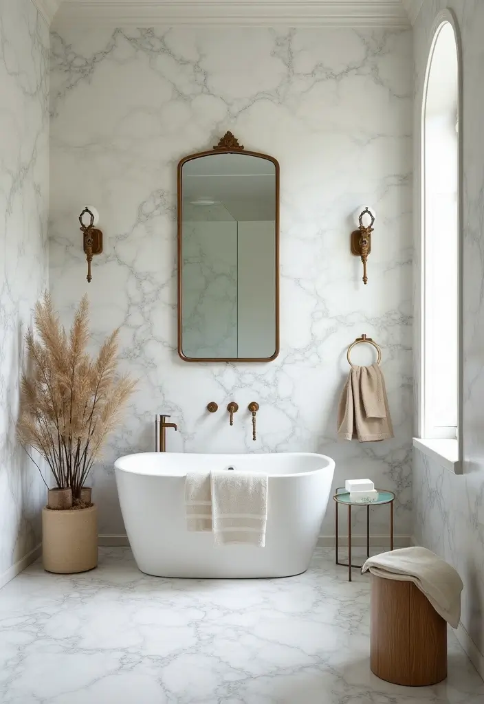 28 Bathroom Decor Ideas With Marble Counters And Accents 60 28 Bathroom Decor Ideas With Marble Counters And Accents - 28. Seasonal Marble Decor Changes