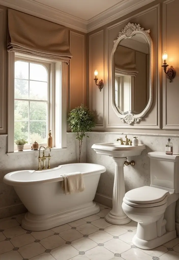 28 Bathroom Decor Ideas With Marble Counters And Accents 29 28 Bathroom Decor Ideas With Marble Counters And Accents - 9. Vintage Marble Accents