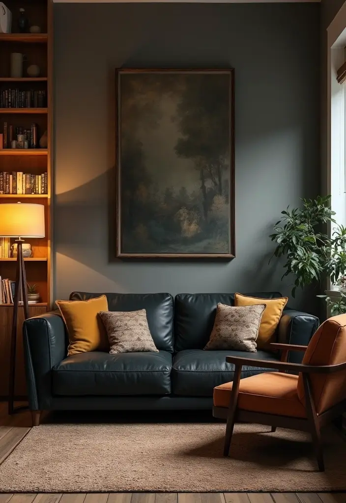 28 Black Leather Sofa Decor Ideas For Minimalist Homes - 17. Cozy Nooks