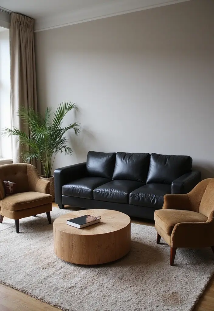 28 Black Leather Sofa Decor Ideas For Minimalist Homes - 27. Accent Chairs