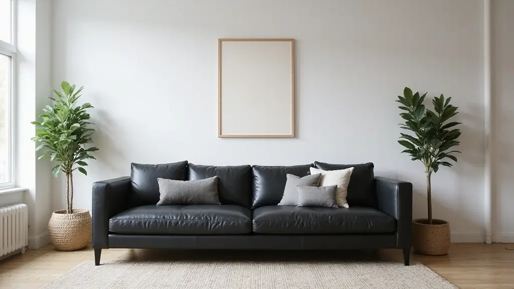 28 Black Leather Sofa Decor Ideas For Minimalist Homes