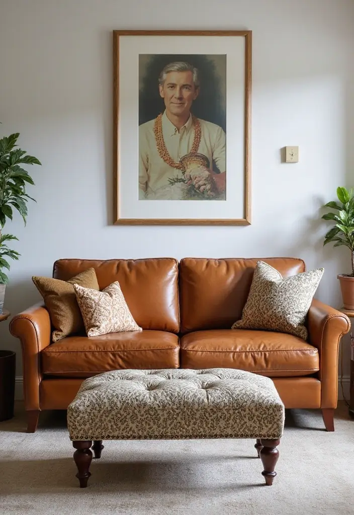 28 Cognac Leather Couch Living Room Decor Ideas For Warm Spaces 85 28 Cognac Leather Couch Living Room Decor Ideas For Warm Spaces - 25. Functional Ottoman Choices
