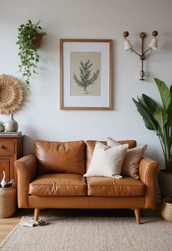 28 Cognac Leather Couch Living Room Decor Ideas For Warm Spaces 35 28 Cognac Leather Couch Living Room Decor Ideas For Warm Spaces - 9. Mixing Old and New Styles