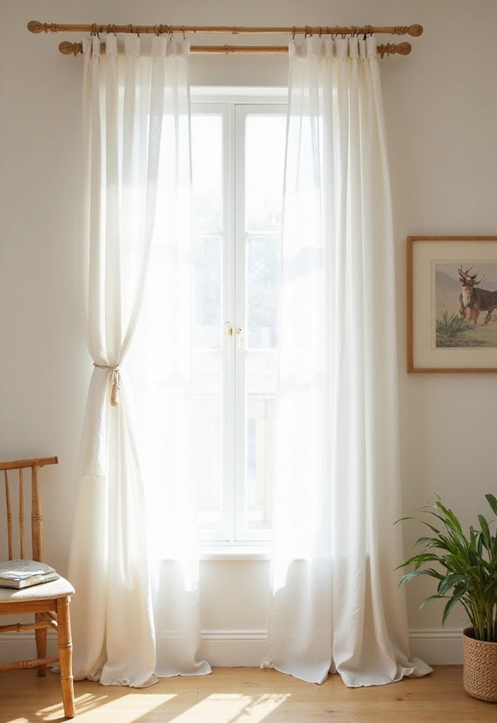 28 DIY Bamboo Home Decor Ideas Anyone Can Make - 12. Bamboo Curtain Rods