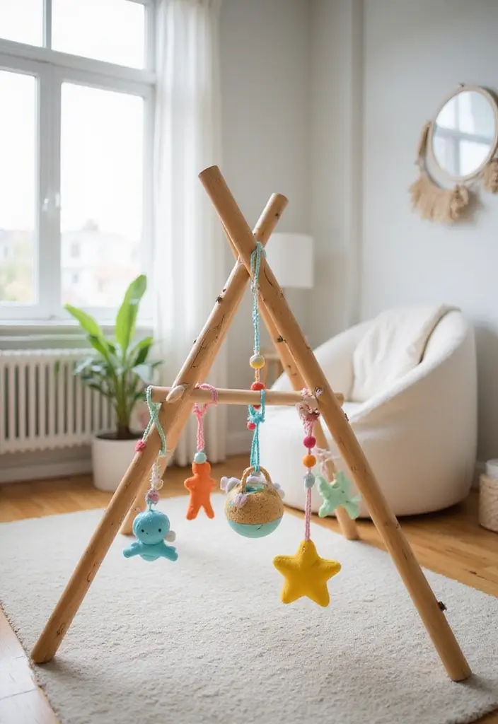 28 DIY Bamboo Home Decor Ideas Anyone Can Make - 27. Bamboo Baby Gym