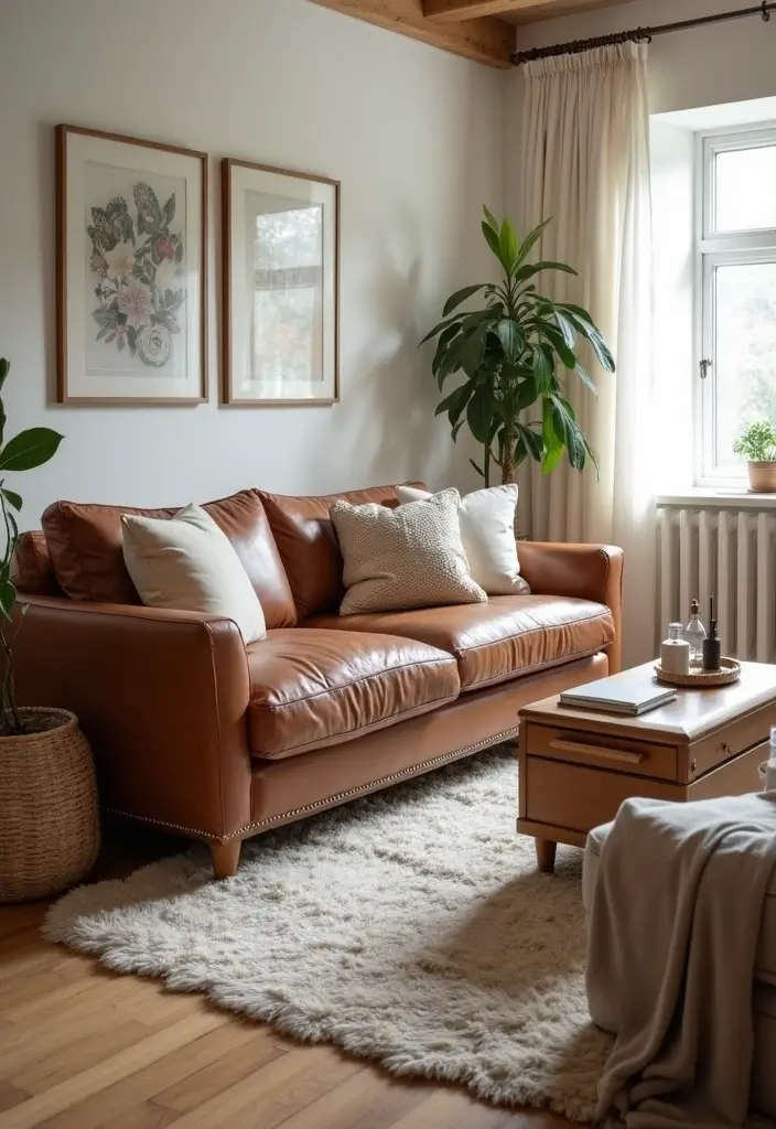 28 Home Decor Ideas For Living Rooms With Leather Couches - 22. Multi-Purpose Furniture