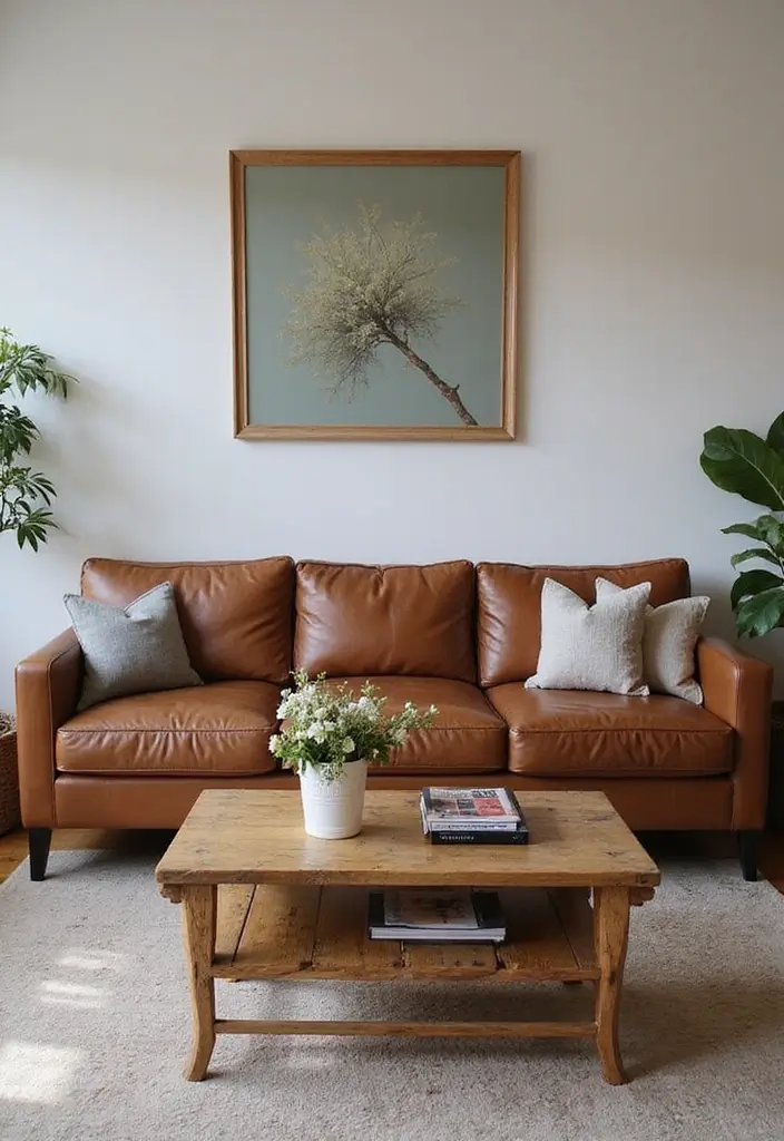 28 Home Decor Ideas For Living Rooms With Leather Couches - 8. Recycled Material Furniture