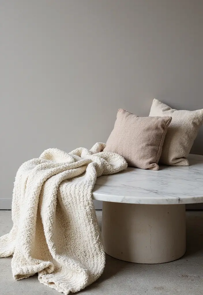 28 Marble Table Decor Ideas For Chic Interiors 28 28 Marble Table Decor Ideas For Chic Interiors - 10. Textured Fabrics