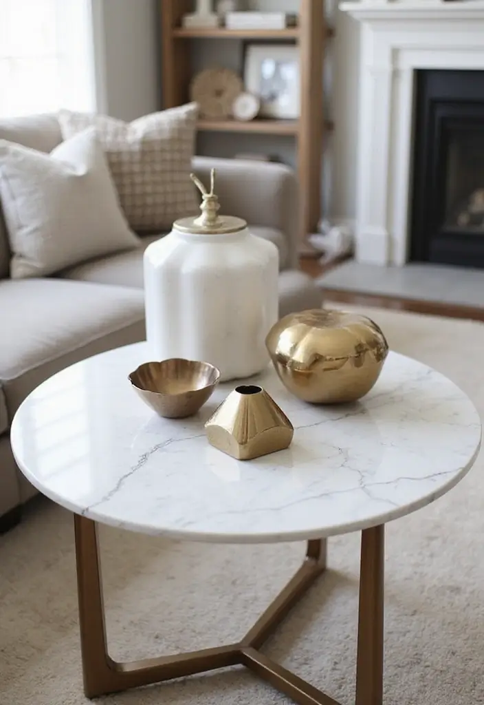 28 Marble Table Decor Ideas For Chic Interiors 29 28 Marble Table Decor Ideas For Chic Interiors - 11. Modern Geometric Accents