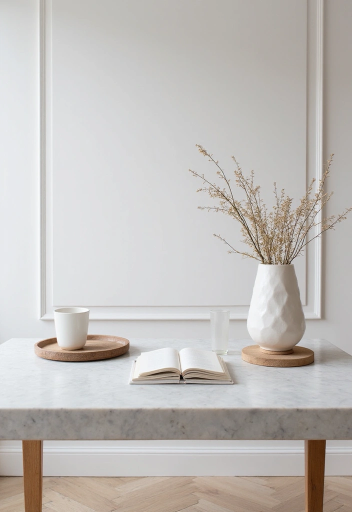 28 Marble Table Decor Ideas For Chic Interiors 37 28 Marble Table Decor Ideas For Chic Interiors - 13. Minimalist Approach