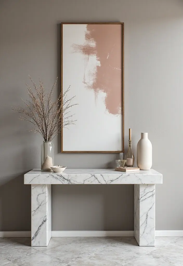 28 Marble Table Decor Ideas For Chic Interiors 17 28 Marble Table Decor Ideas For Chic Interiors - 7. Bold Artwork