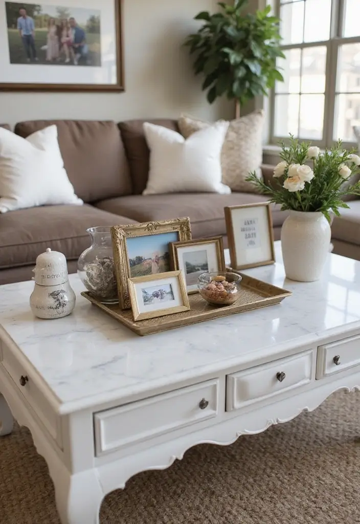 28 Marble Table Decor Ideas For Chic Interiors 27 28 Marble Table Decor Ideas For Chic Interiors - 9. Personalized Touches