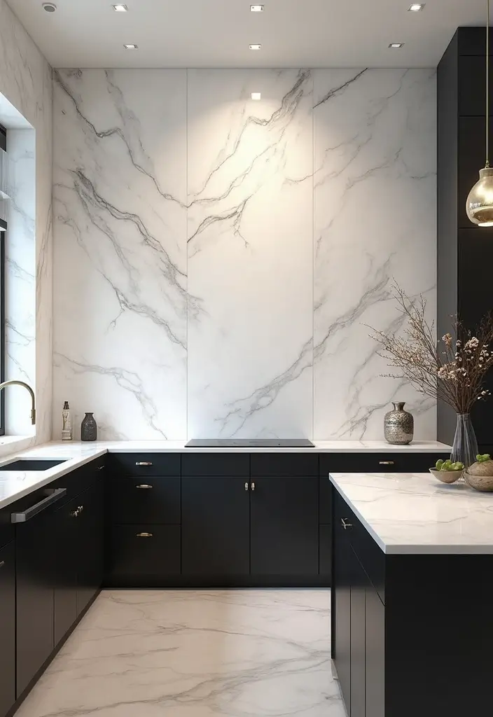 28 White Marble Kitchen Decor Ideas For Timeless Style 6 28 White Marble Kitchen Decor Ideas For Timeless Style - 2. Elegant Marble Backsplashes