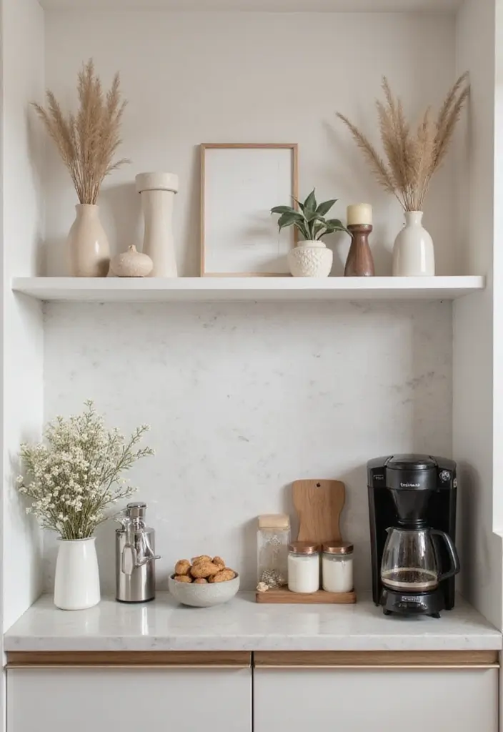 28 White Marble Kitchen Decor Ideas For Timeless Style 15 28 White Marble Kitchen Decor Ideas For Timeless Style - 5. Marble Coffee Station