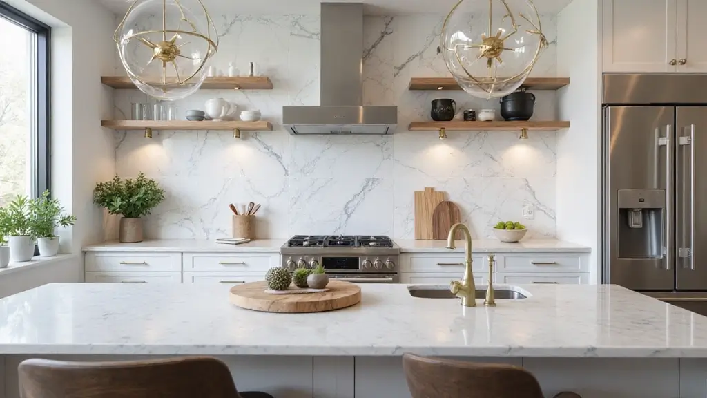 28 White Marble Kitchen Decor Ideas For Timeless Style