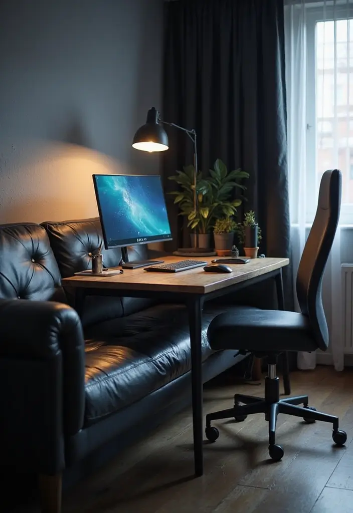 29 Black Leather Couch Office Decor Ideas For Professional Spaces 53 29 Black Leather Couch Office Decor Ideas For Professional Spaces - 15. Incorporate Smart Technology