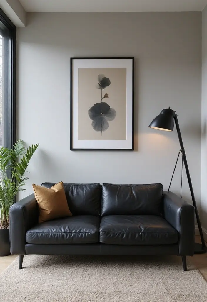 29 Black Leather Couch Office Decor Ideas For Professional Spaces 55 29 Black Leather Couch Office Decor Ideas For Professional Spaces - 17. Opt for Minimalist Decor