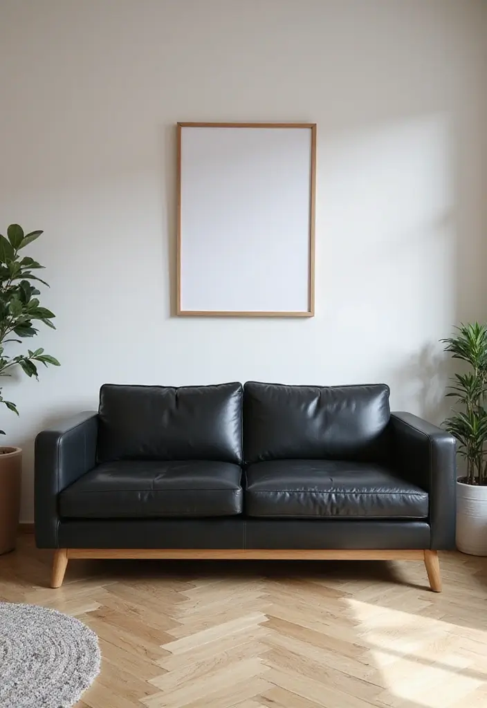 29 Black Leather Couch Office Decor Ideas For Professional Spaces 56 29 Black Leather Couch Office Decor Ideas For Professional Spaces - 18. Use Neutral Tones for Surrounding Decor