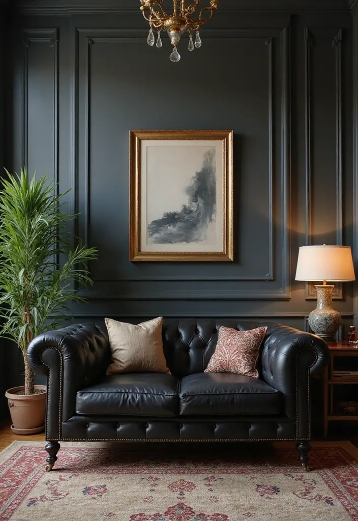29 Black Leather Couch Office Decor Ideas For Professional Spaces 78 29 Black Leather Couch Office Decor Ideas For Professional Spaces - 26. Choose Classic Decor Elements