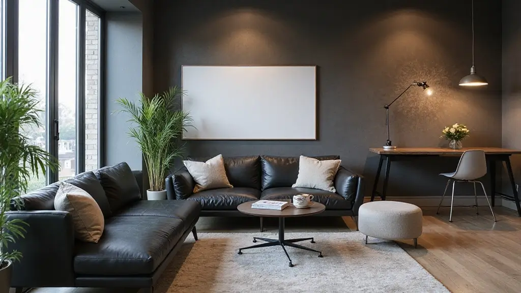 29 Black Leather Couch Office Decor Ideas For Professional Spaces