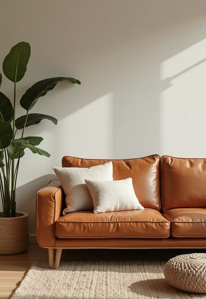 29 Cozy Living Room Decor Tips Featuring Leather Sofas 58 29 Cozy Living Room Decor Tips Featuring Leather Sofas - 24. Choose Sustainable Decor Elements