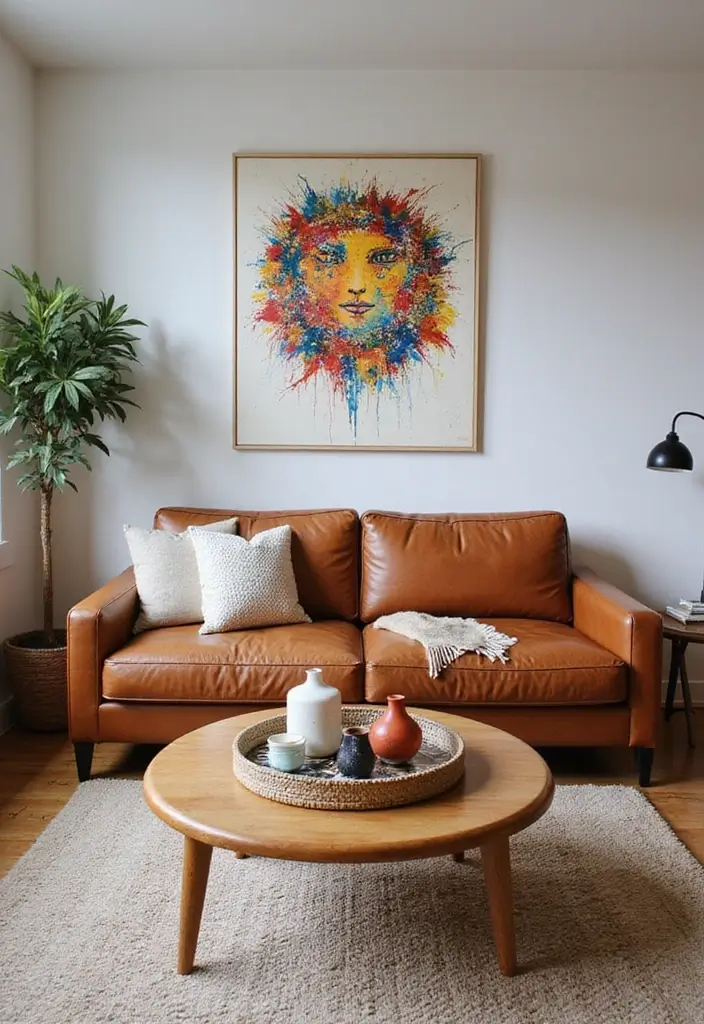 29 Cozy Living Room Decor Tips Featuring Leather Sofas 20 29 Cozy Living Room Decor Tips Featuring Leather Sofas - 6. Use Decorative Accents