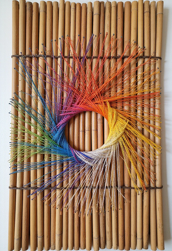 29 DIY Bamboo Wall Decor Projects For Stylish Homes 22 29 DIY Bamboo Wall Decor Projects For Stylish Homes - 10. Bamboo String Art