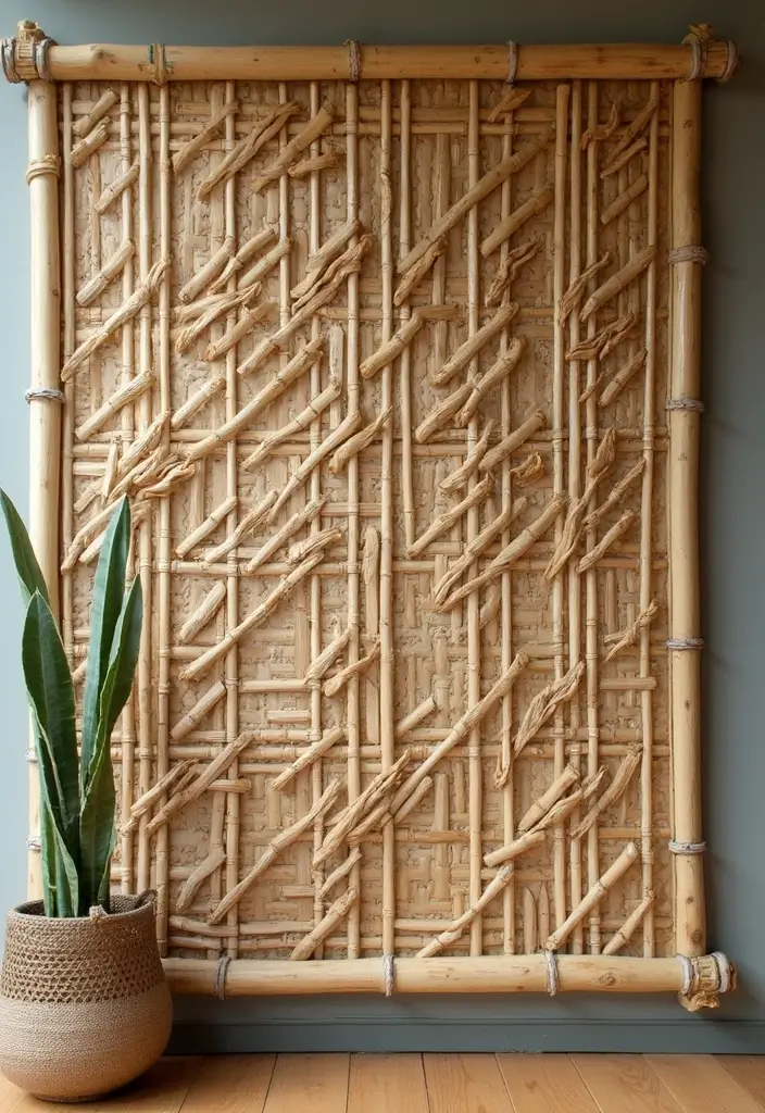 29 DIY Bamboo Wall Decor Projects For Stylish Homes 40 29 DIY Bamboo Wall Decor Projects For Stylish Homes - 16. Bamboo Tapestry