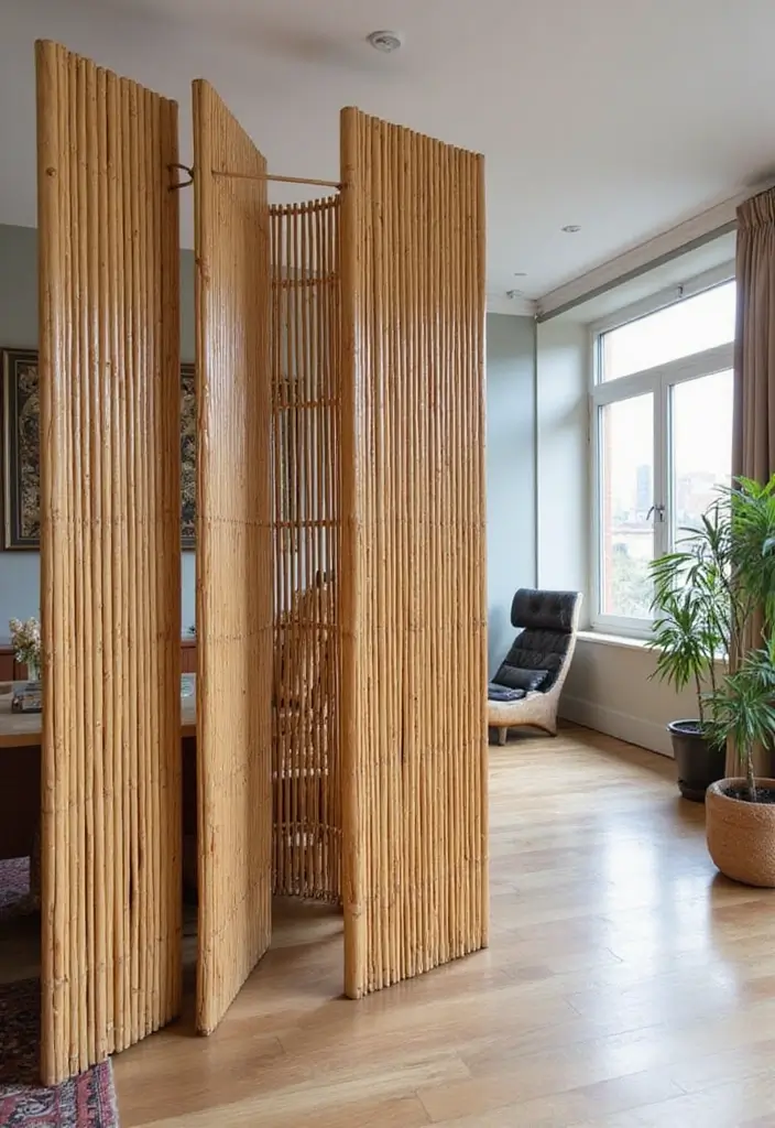 29 DIY Bamboo Wall Decor Projects For Stylish Homes 48 29 DIY Bamboo Wall Decor Projects For Stylish Homes - 20. Bamboo Room Dividers
