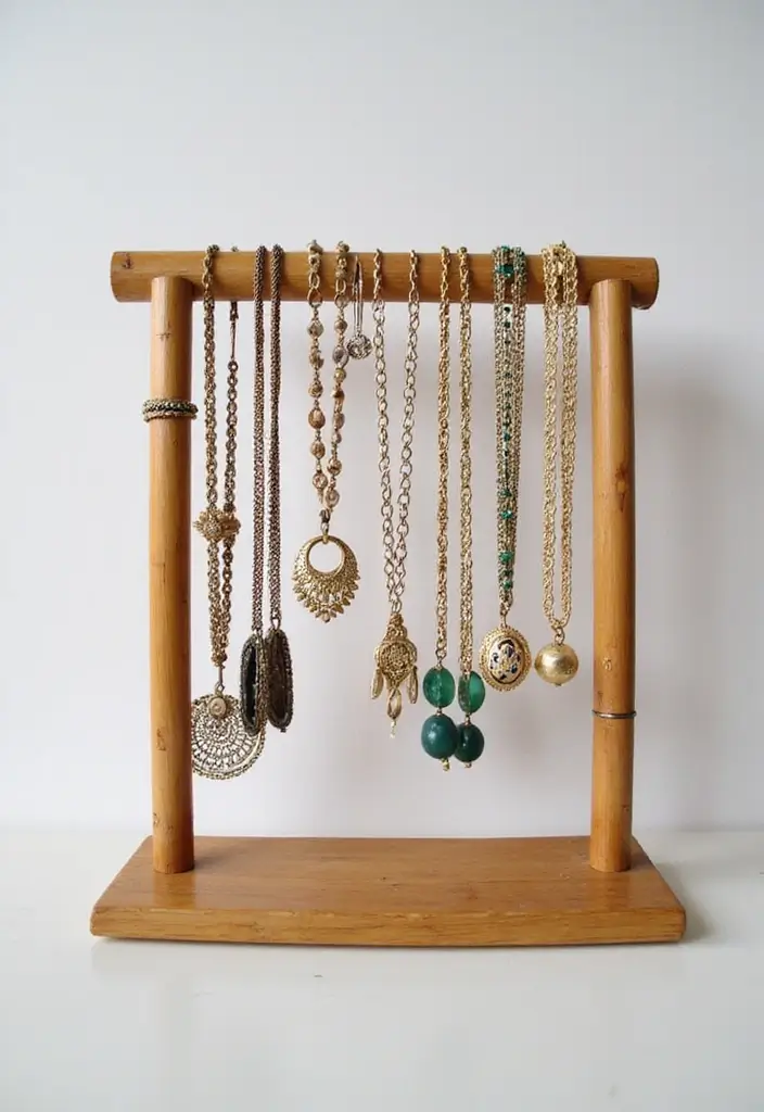 29 DIY Bamboo Wall Decor Projects For Stylish Homes 56 29 DIY Bamboo Wall Decor Projects For Stylish Homes - 22. Bamboo Jewelry Holder